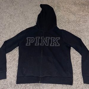 black PINK full zip hoodie